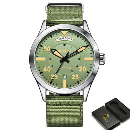 Pilot Men's Watches OCHSTIN Automatic Mechanical Men Watch Military Outdoor Waterproof Wristwatch Date Week Dial Gift For Male
