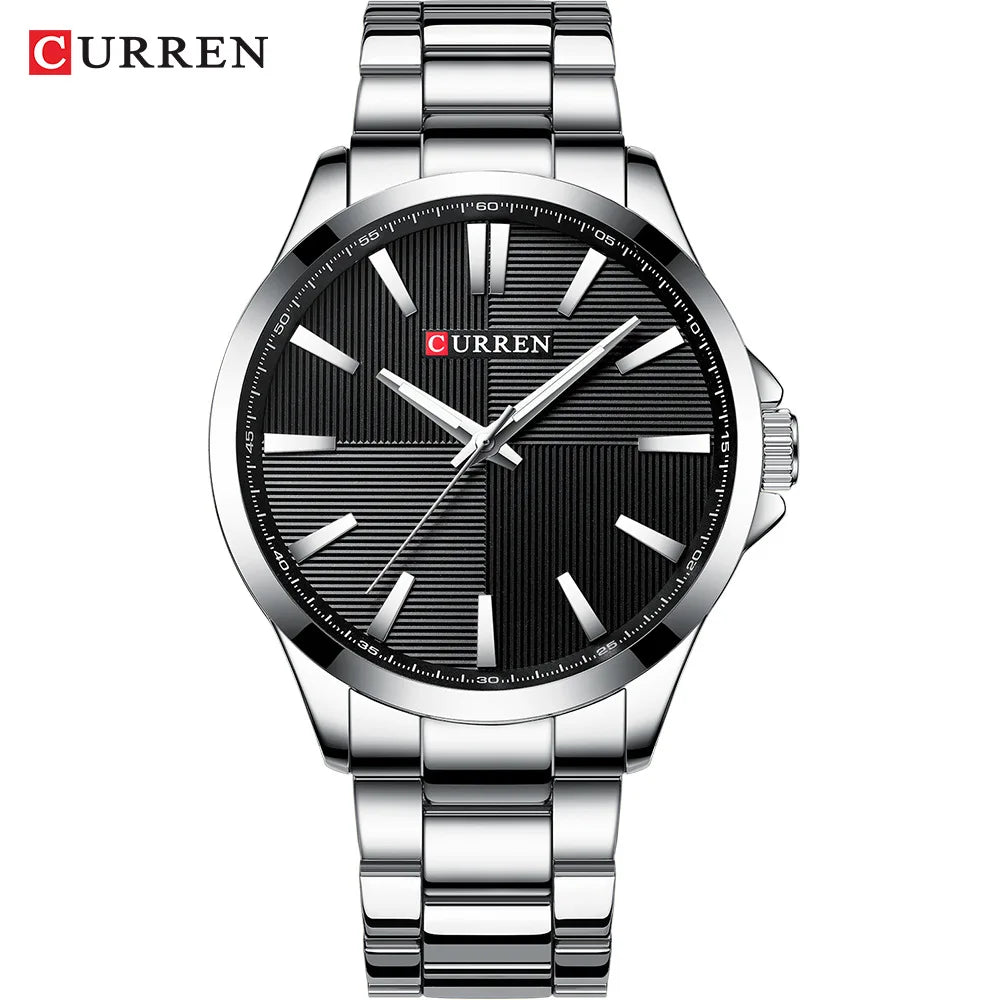 CURREN Men’s Watch – Luxury model, water-resistant, military style, stainless steel – Sports wristwatch (ref. 8322)