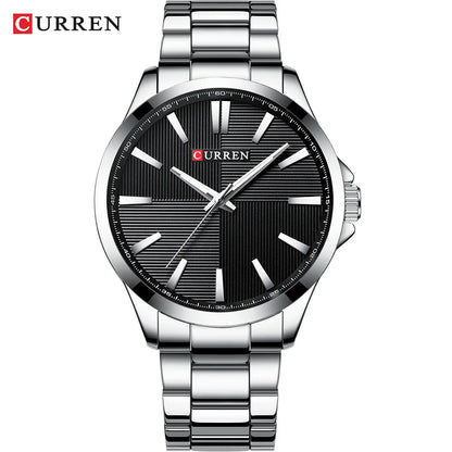CURREN Men’s Watch – Luxury model, water-resistant, military style, stainless steel – Sports wristwatch (ref. 8322)