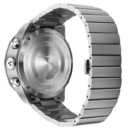 Stainless Steel Men's Quartz Watch Dive Sport Watches Waterproof 200M Analog Digital Watch Altimeter Barometer Compass NORTH EDGE