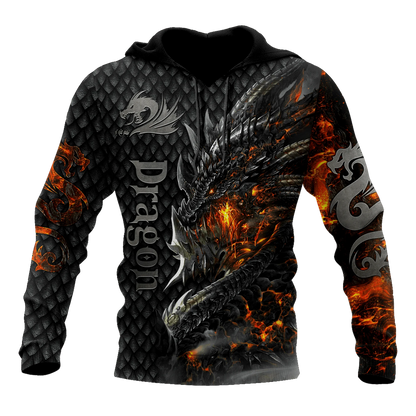 Kaunis Fire Dragon 3D -kuvioinen miesten huppari, unisex-hupparit, collegepaita, syksyn katumuoti, vapaa-ajan takki, verryttelypuku KJ749