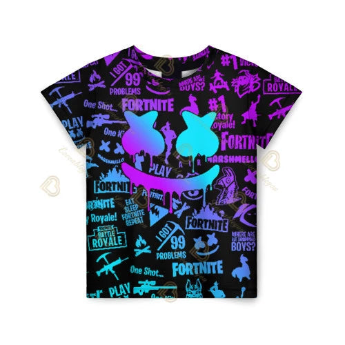 Summer Fashion Fortnite Mascot 3D Print Kids T-Shirt Casual T-shirt Boys Girls Unisex Children's Clothing T-shirt Tops