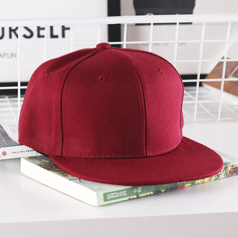 Solidna czapka hip-hopowa dla mężczyzn, czapka typu snapback, czapki baseballowe dla kobiet, czapki z regulowanym płaskim daszkiem, proste daszki, czapki dla chłopców i dziewcząt, taniec uliczny