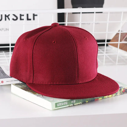 Solidna czapka hip-hopowa dla mężczyzn, czapka typu snapback, czapki baseballowe dla kobiet, czapki z regulowanym płaskim daszkiem, proste daszki, czapki dla chłopców i dziewcząt, taniec uliczny