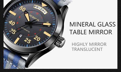 Pilot Men's Watches OCHSTIN Automatic Mechanical Men Watch Military Outdoor Waterproof Wristwatch Date Week Dial Gift For Male