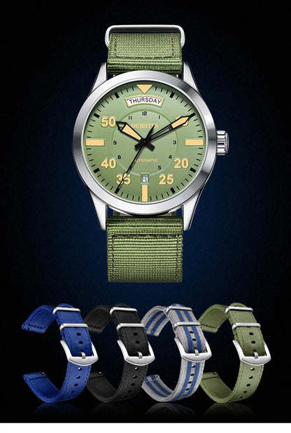 Pilot Men's Watches OCHSTIN Automatic Mechanical Men Watch Military Outdoor Waterproof Wristwatch Date Week Dial Gift For Male