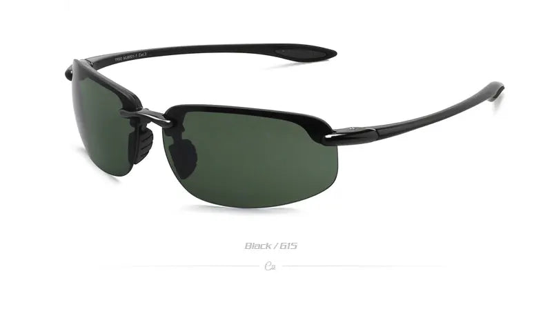 JULI Sports Sunglasses for Men Women TR90 Rimless Frame UV400 Protection for Cycling Running Fishing Baseball Driving 8001
