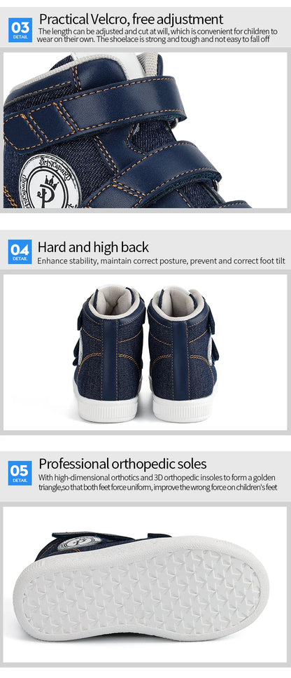 Orthopedic kids shoes Princepard flat feet medical corrective casual footwear for toddlers with arch support sneakers