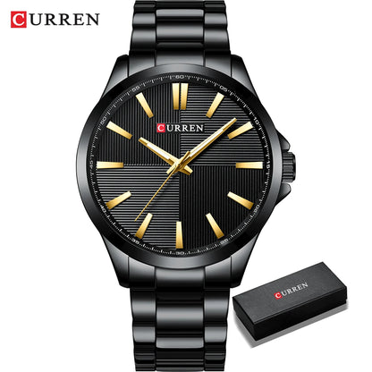CURREN Men’s Watch – Luxury model, water-resistant, military style, stainless steel – Sports wristwatch (ref. 8322)