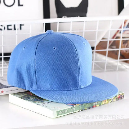 Solidna czapka hip-hopowa dla mężczyzn, czapka typu snapback, czapki baseballowe dla kobiet, czapki z regulowanym płaskim daszkiem, proste daszki, czapki dla chłopców i dziewcząt, taniec uliczny