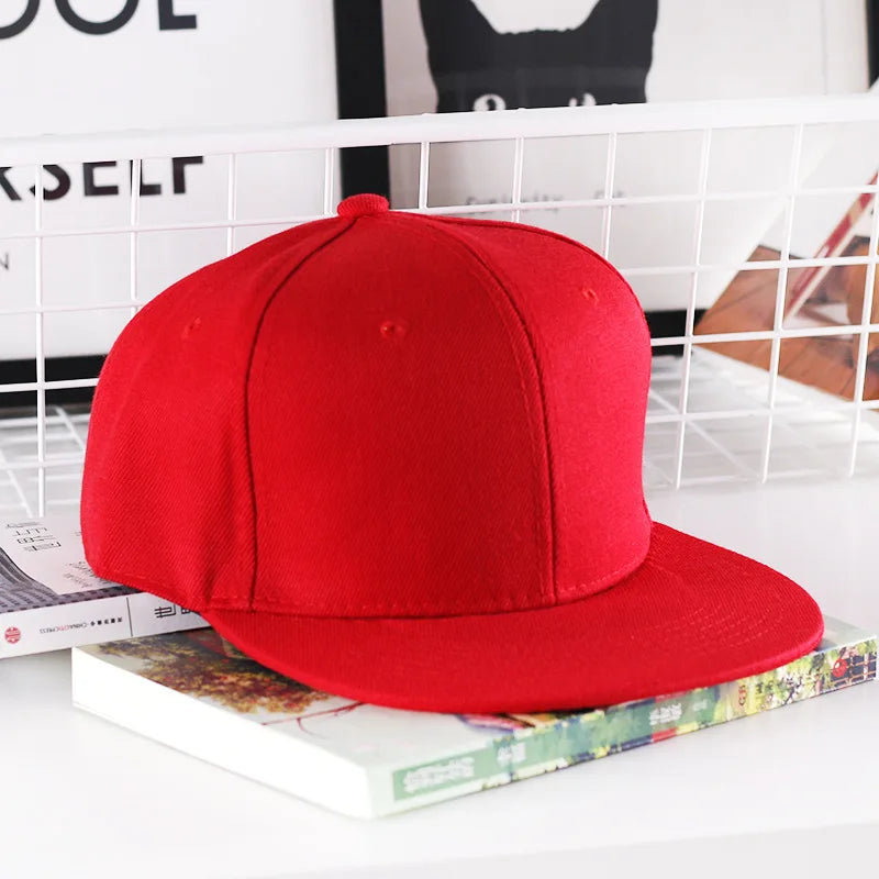 Solidna czapka hip-hopowa dla mężczyzn, czapka typu snapback, czapki baseballowe dla kobiet, czapki z regulowanym płaskim daszkiem, proste daszki, czapki dla chłopców i dziewcząt, taniec uliczny