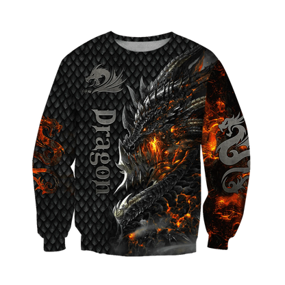 Kaunis Fire Dragon 3D -kuvioinen miesten huppari, unisex-hupparit, collegepaita, syksyn katumuoti, vapaa-ajan takki, verryttelypuku KJ749