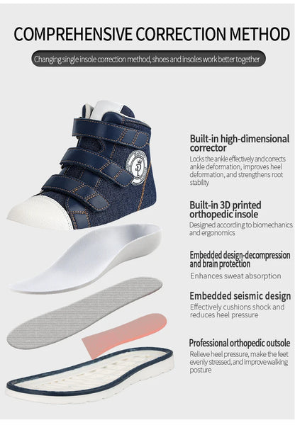 Orthopedic kids shoes Princepard flat feet medical corrective casual footwear for toddlers with arch support sneakers