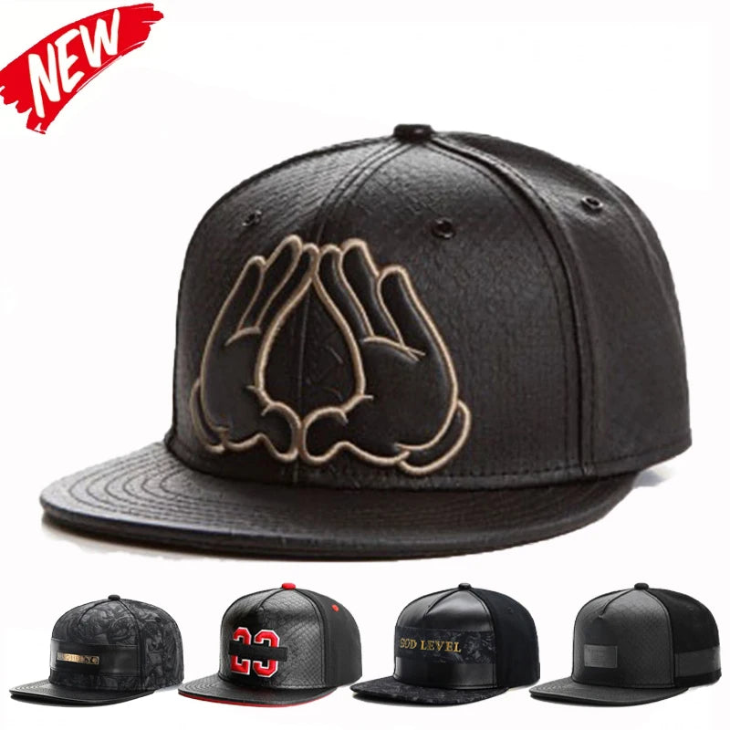 Usnjena bejzbolska kapica blagovne znamke Fashio za moške in ženske, HipHop Knight Snapback, Kpop, za odrasle, za prosti čas, oblikovalska Gorras Hombre