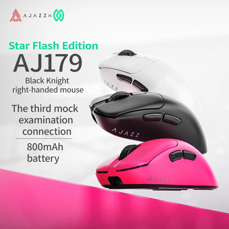 Rato sem fios AJAZZ AJ179 NL Star Flash Version 3Mode, baixa latência, bateria de longa duração, leve, personalizável, para escritório e gaming