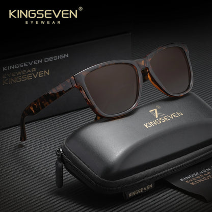 KINGSEVEN Brand Casual Driving Glasses Square Frame Men's Sunglasses Polarized Outdoor Travel Eyewear