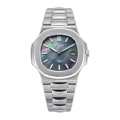 Orologio da uomo Sugess automatico meccanico da polso, movimento Miyota 9015, quadrante MOP, luminoso, impermeabile 5bar, bracciale di lusso S466