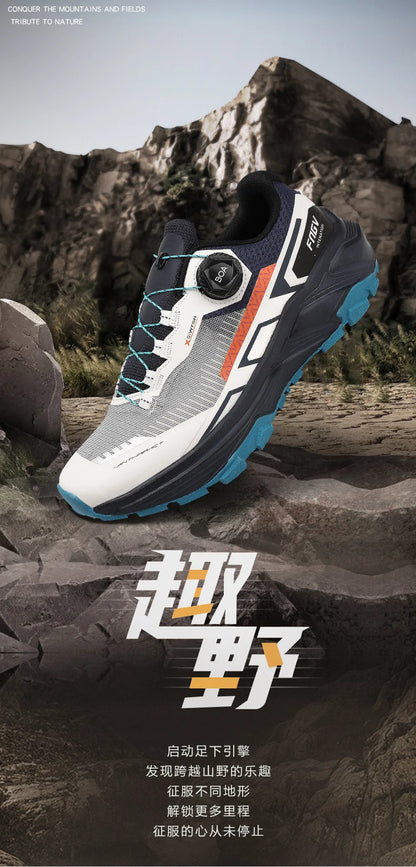 Spring & Summer Men's Running Shoes Outdoor Hiking, Wear-Resistant Trail Shoes with BOA Closure, Breathable Sports & Casual Style