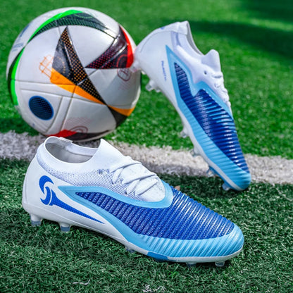 Nouveaux hommes bottes de Football adulte antidérapant Sport de plein air entraînement crampons chaussures de Football garçons longues pointes respirant Match confortable