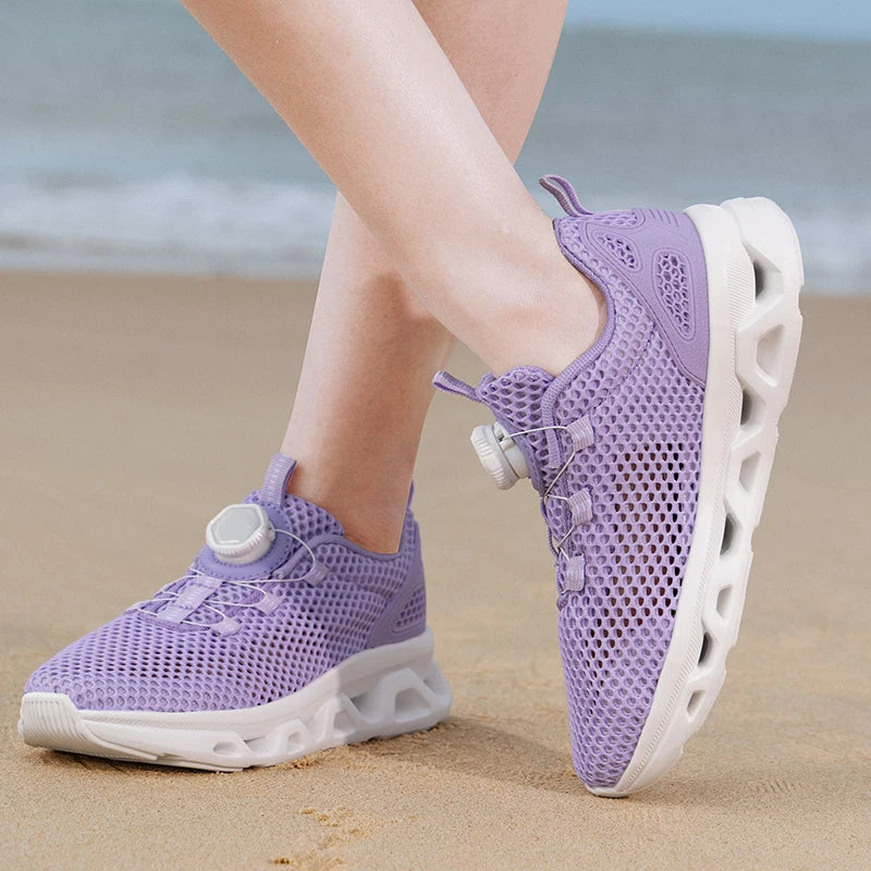 Unisex sneldrogende barefoot-waterschoenen voor watersporten in de buitenlucht, riviertrekking, wandelen langs beekjes, varen; lichtgewicht met draaibare gesp