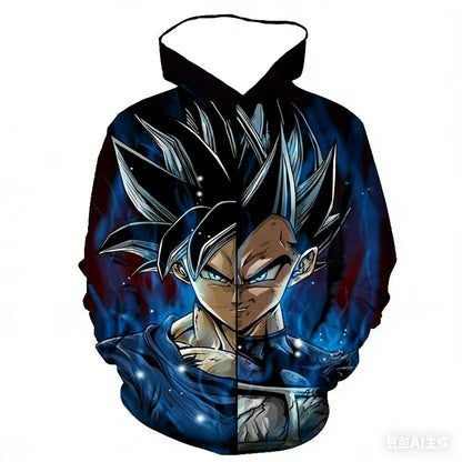Sudadera con capucha 2025 de tendencia en oferta, estilo hip-hop, para niños y adultos, traje de combate Dragon Ball con estampado 3D, sudadera deportiva con capucha y parte superior de vestir
