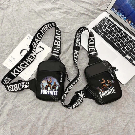 Fortnite Adult Shoulder Bag Sports Casual Lightweight Mini Phone Bags Cartoon Game Figure Printed Men Crossbody Chest Pack Gift