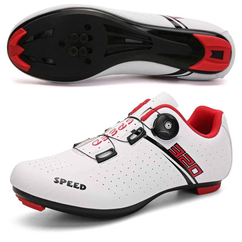 Sapatilhas de ciclismo MTB novas para homem, sapatilhas desportivas de ciclismo com sistema de bloqueio automático, estrada e velocidade, sapatilhas de ciclismo para mulher compatíveis com cleats SPD