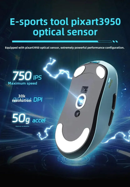 SCYROX V6 nem porózus vezeték nélküli esport egér, 40g, 750IPS, 8k vevőegységgel, gyors válaszidővel, 3950, prémium minőségű 8KHz gaming egér