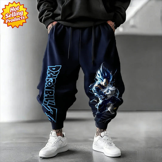 2026 Dragon Ball Vegeta Mehrfarbige Beinhose für Herren und Damen – Retro-Trend, vielseitige Sport-Jogginghose für Fitness und Outdoor-Sport