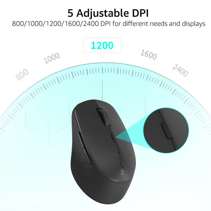 Rapoo M300G Multi-Mode 2.4G Wireless and Bluetooth 4.0/5.0 Wireless Mouse 2400DPI Ergonomic Silent Mouse for Computer PC Laptop