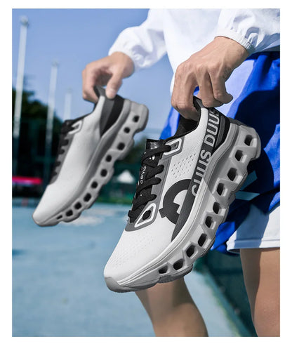 Men's Running Shoes Off-Road Cushioning Jogging Non-Slip Breathable Mesh Luxury Outdoor Couple Trainer Race Sneakers