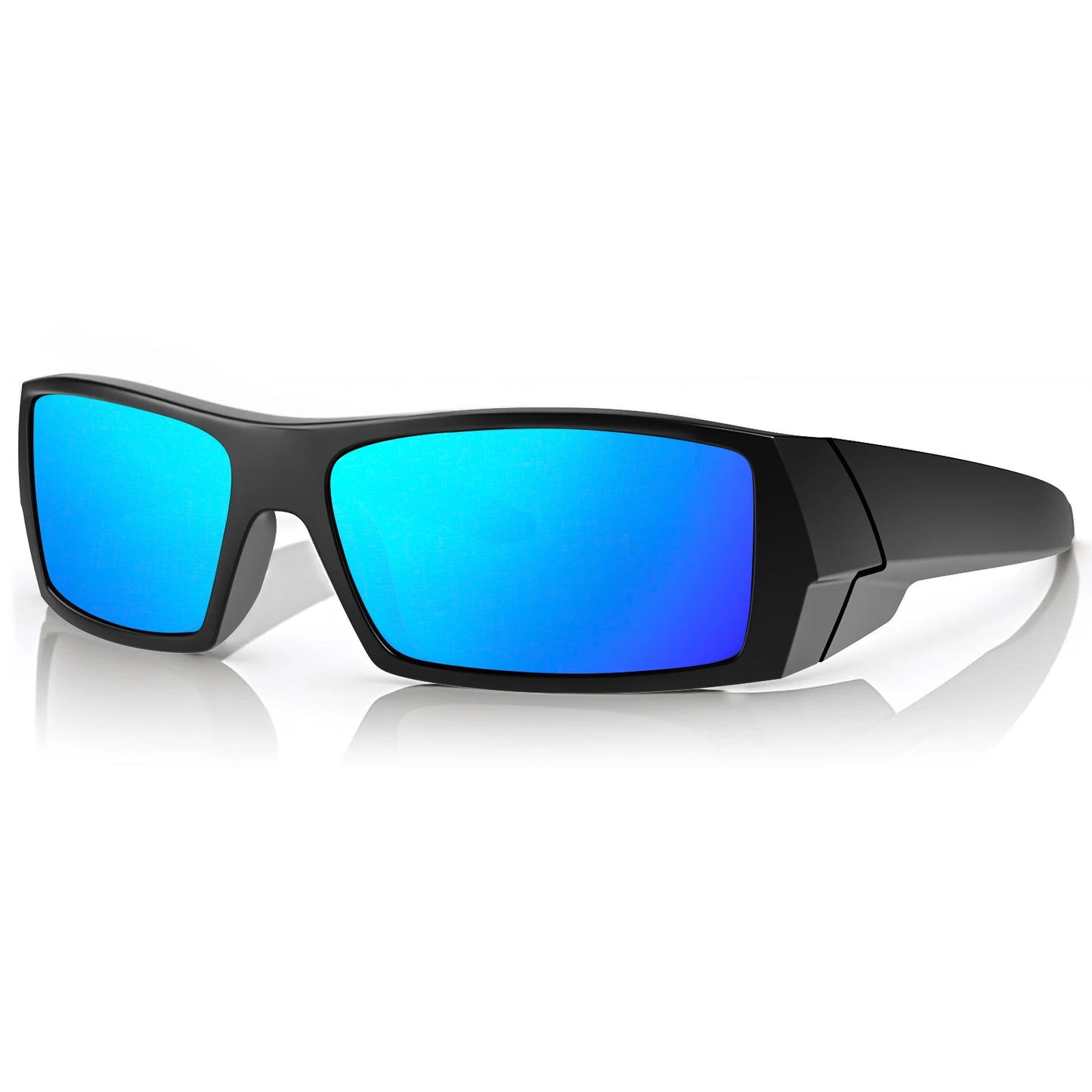 MAXJULI Z87 Polarized Sunglasses Men Wrap Around Sport Driving UV400 Retro Vintage Shield Safety Glasses 8231