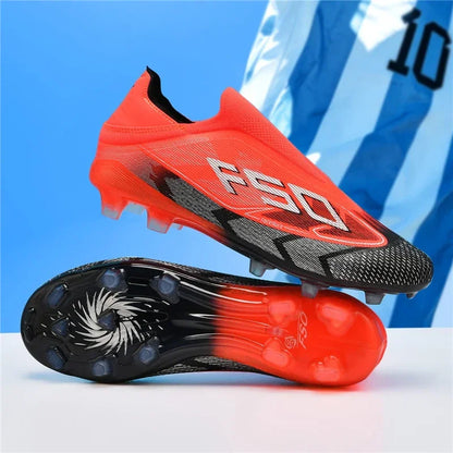 Nouvelles chaussures de football pour hommes, chaussures de futsal antidérapantes pour matchs en extérieur, chaussures de soccer ultralégères, chaussures de sport de haute qualité, chaussures à cheville haute et respira