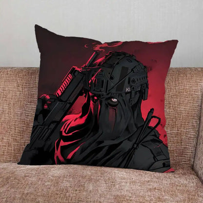 C-Cod C-Call of Duty Simon Ghost Riley Pillow Case For Home Bedroom Car Office Decoration Living Room Sofa Cushion Cover
