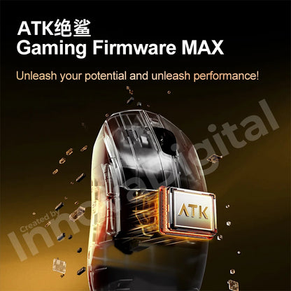 ATK Dragonfly A9 Ultimate brezžična gaming miška A9 Air PAW3950, ultralahka ergonomska e-športna miška za igričarje FPS CSGO A9 Ultra