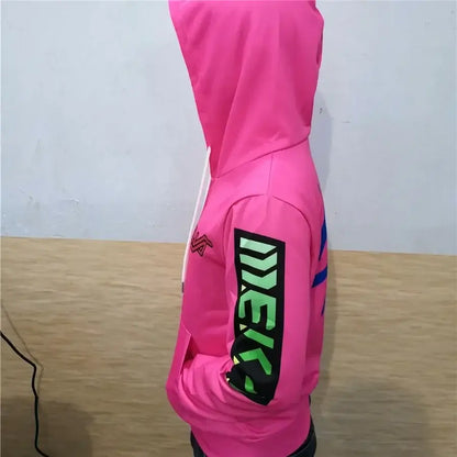 Anime Game Hoodie Sweatshirt 3D Printing Overwatches DVA DJ Cosplay Costume Women Men Couple Hooded Jacket Top Clothing