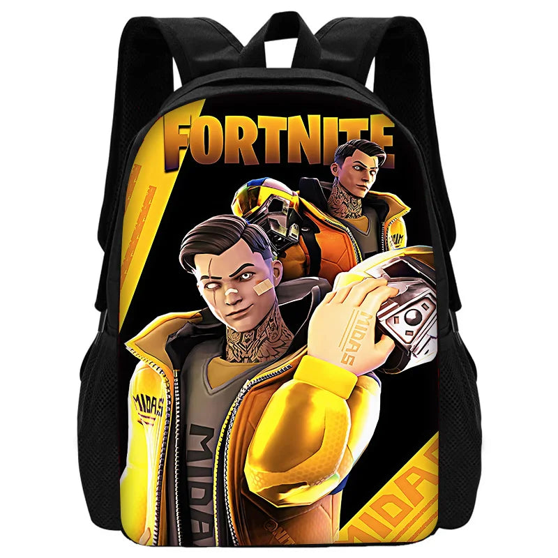 Nuovo zaino per bambini FortniteS alla moda, per ragazzi e ragazze, regalo di compleanno per studenti, borsa scuola unisex, zaino da campeggio resistente