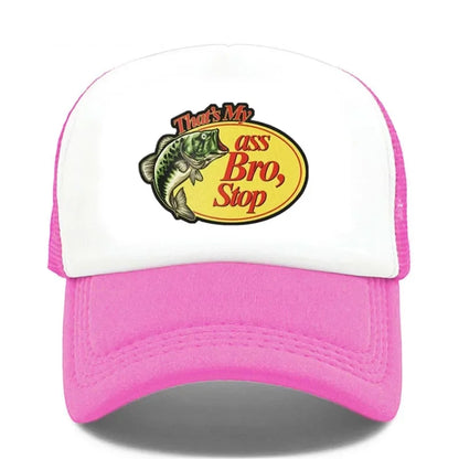 Thats My Ass Bro Stop Snapback Baseball Caps Custom Mesh Cap Men's Trucker Hat Hunting & Fishing Streetwear Dad Hat Dropshipping