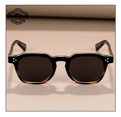 Classics Rivets Style Retro Sun Glasses for Women TR90 Frame Polygon Polarized Sunglasses UV400 Male Black Green 2025 Summer