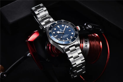 PAGANI DESIGN men’s automatic watch – BB58 luxury model, mechanical sports wristwatch, made of stainless steel and water-resistant