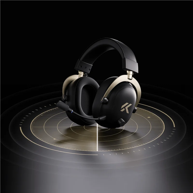MCHOSE V9 Turbo + Wireless Gaming Headset 60mm 7.1 Surround Sound Professional Esports Headphones With RGB Charging Base