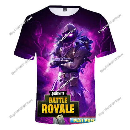 Halloween Peely 3D T-shirt Boys Girls Christmas Fortnite Tees Battle Royale Streetwear Kids Victory Game Men T Shirt Clothes
