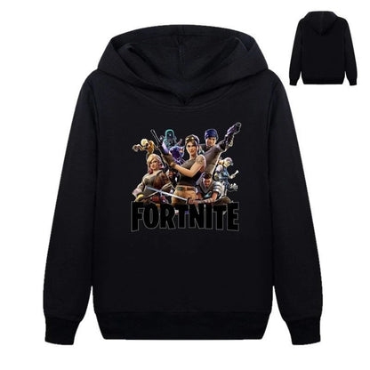 Felpe con cappuccio per bambini Fortnite con stampa game, cartoon, comode, vestibilità ampia, maniche lunghe, abbigliamento autunno-inverno