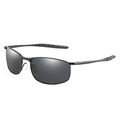 Photochromic Men Polarized Sunglasses Male Metal Square Glasses Driving Sun Glasses UV400 Outdoor Sports Cycling Goggles