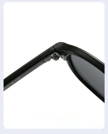 Personalized oval-shaped small frame plastic-rimmed sunglasses for men and women, suitable for daily sun protection