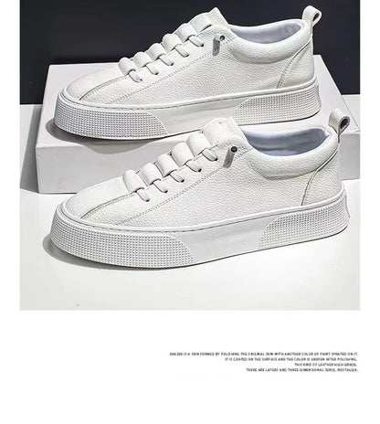 Zapatillas deportivas para hombre, calzado informal, zapatos planos para hombre, zapatillas ligeras de cuero sintético (PU), calzado transpirable, zapatillas deportivas blancas para hombre