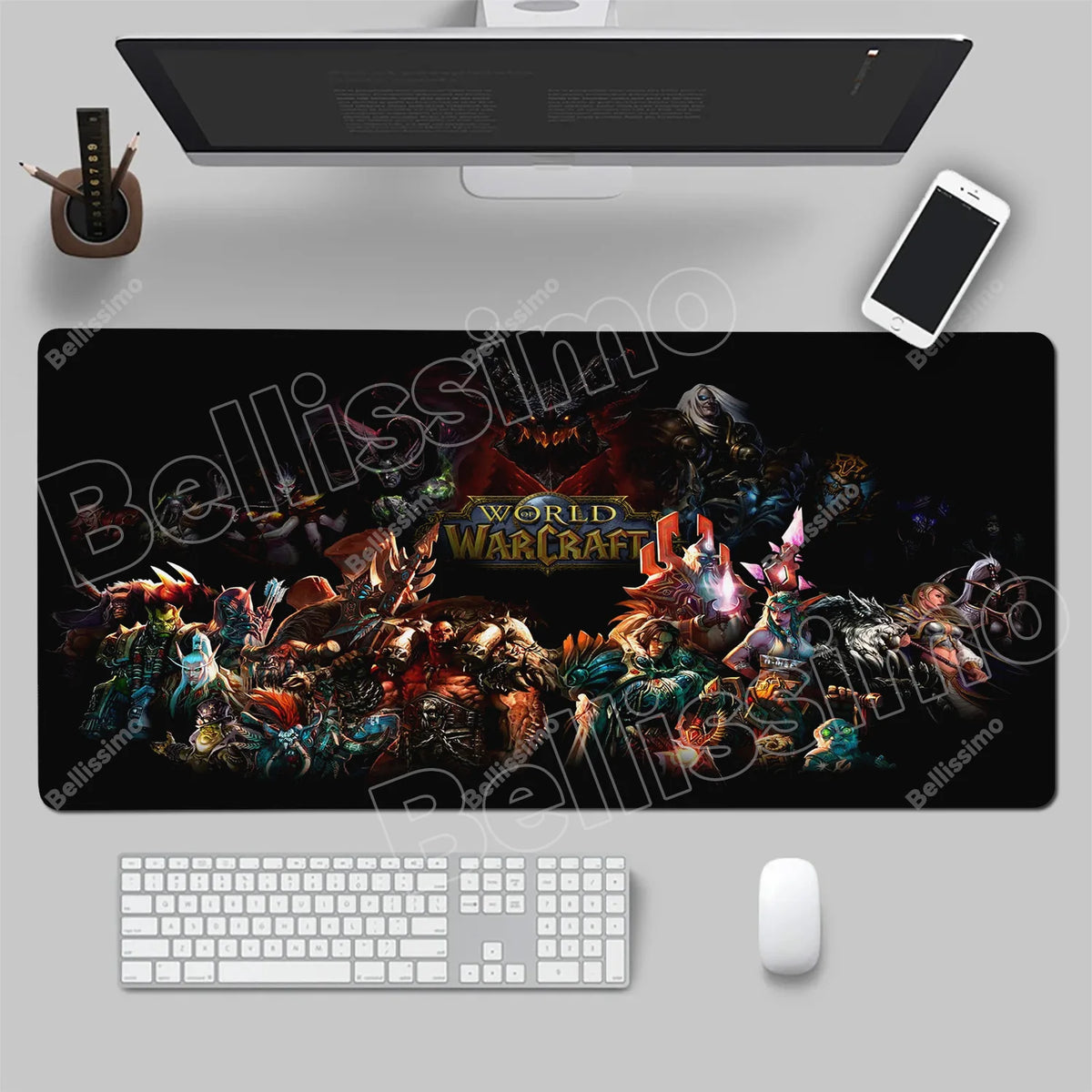 World Of Warcraft 90x40 suuri pelihiirimatto, pelipöydän alusta, Csgo-pelialusta, luonnonkumimatto, grande gamer XXL -tietokoneen hiirimatto