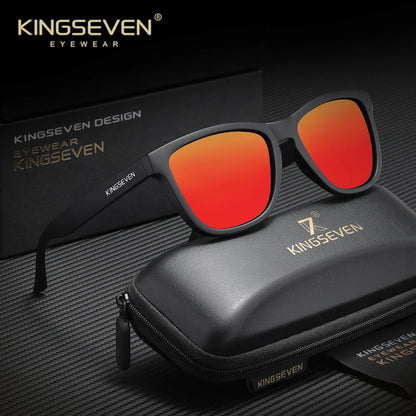 KINGSEVEN Brand Casual Driving Glasses Square Frame Men's Sunglasses Polarized Outdoor Travel Eyewear