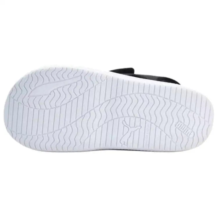 Sandales PUMA Softride Pro 24, confortables et légères, idéales pour la plage, couleur noire et blanche, 395429-07.