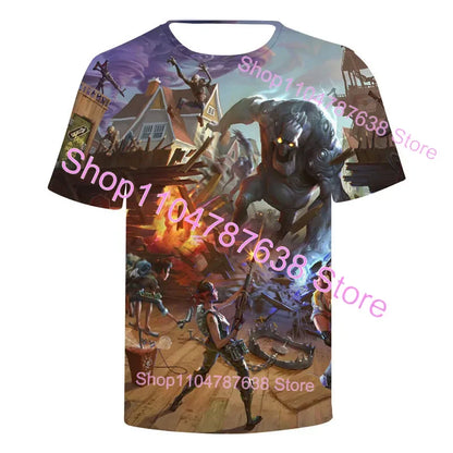 T-shirt de verão Raven Ultima Knight F-Fortnite, t-shirt masculina com estampado 3D Banana Peely, tops de jogo Battle Royale, presentes de aniversário
